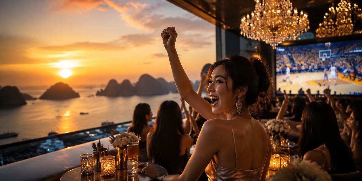 Cá cược bóng rổ và thể thao tại Hạ Long về đêm